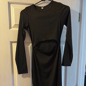 Elegant Black Long Sleeve Dress